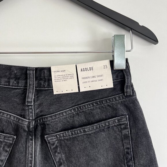 Agolde Black High Waist Women Shorts - Picture 7 of 11